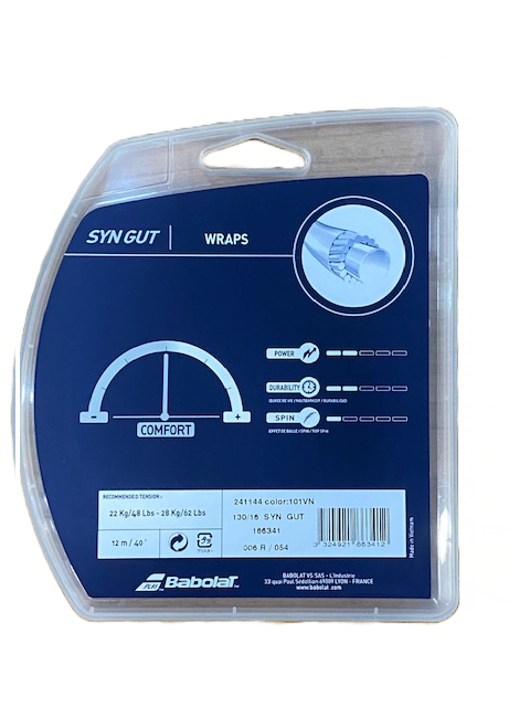 Babolat Synthetic Gut Set corda per racchetta da tennis 186341 211144 101VN diametro 1.30 lunghezza 12 metri