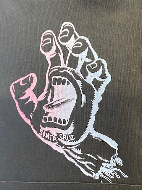 Santa Cruz Felpa con cappuccio Outline Fade Hand black