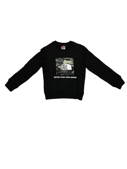 The North Face Felpa girocollo per ragazzi Teens Box Crew NF0A7X59JK31 black