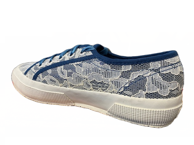 Superga pizzo blu sales