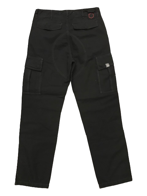 The Blue Skin Pantalone da uomo Cargo in Ripstop vestibilità comoda a vita alta CARG22L nero
