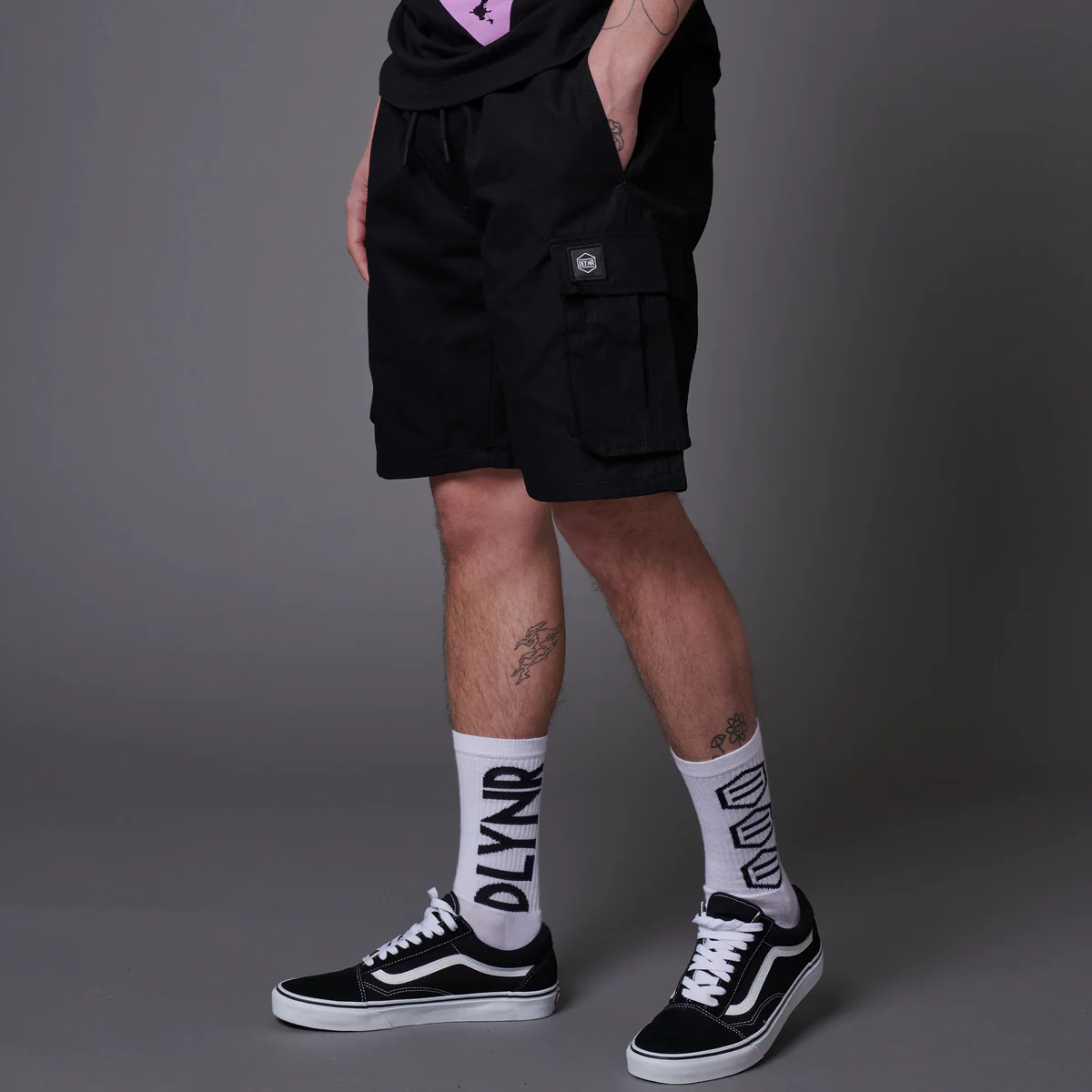 Dolly Noire Pantaloncino Cargo in Cotone Ripstop Easyshort pa901-qe-01 nero