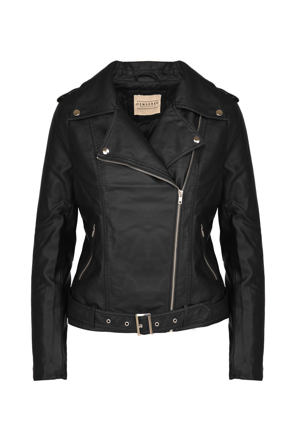 Censured Chiodo da donna in ecopelle JWGLIN T FLGT 90 black