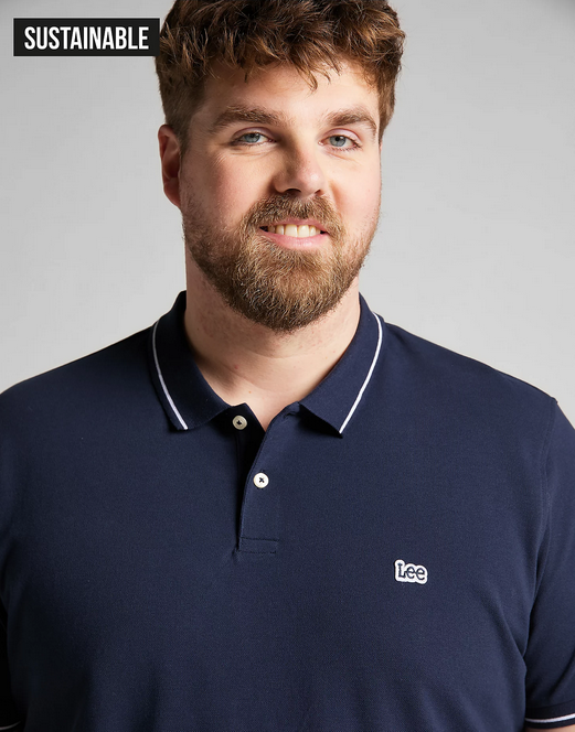 Lee Polo in Pique da uomo manica corta L61ARL35 blu