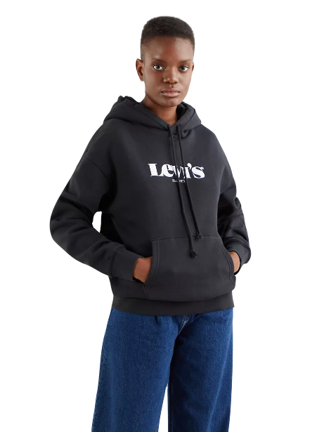 Levi's Felpa con cappuccio 184870004 caviar black – Sportiamo