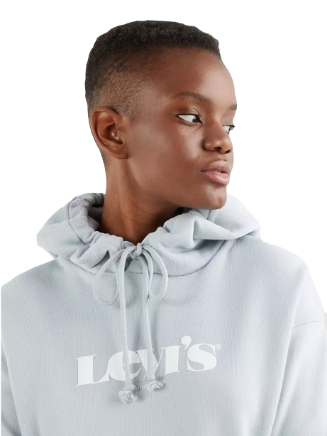 Felpa levi's 2025 grigia con cappuccio