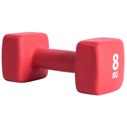 Coppia manubri Pure 2Improve 2x8Kg P2I201450 in neoprene blu con impugnatura ergonomica antiscivolo per allenamento fitness