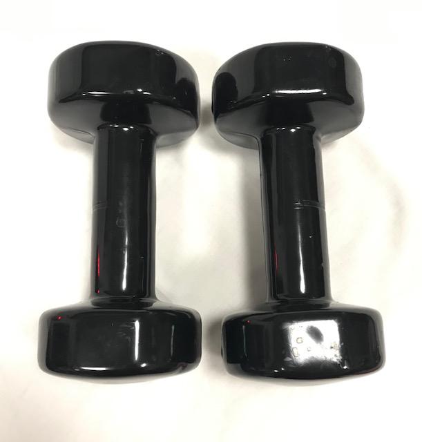 Coppia manubri in vinile Effeasport 10kg colore nero professionale per allenamento avanzato e bodybuilding, modello 813, kit