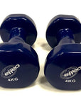 Coppia manubri in vinile Effeasport 8kg colore blu ecologici e non tossici per home fitness e tonificazione, modello 813, kit