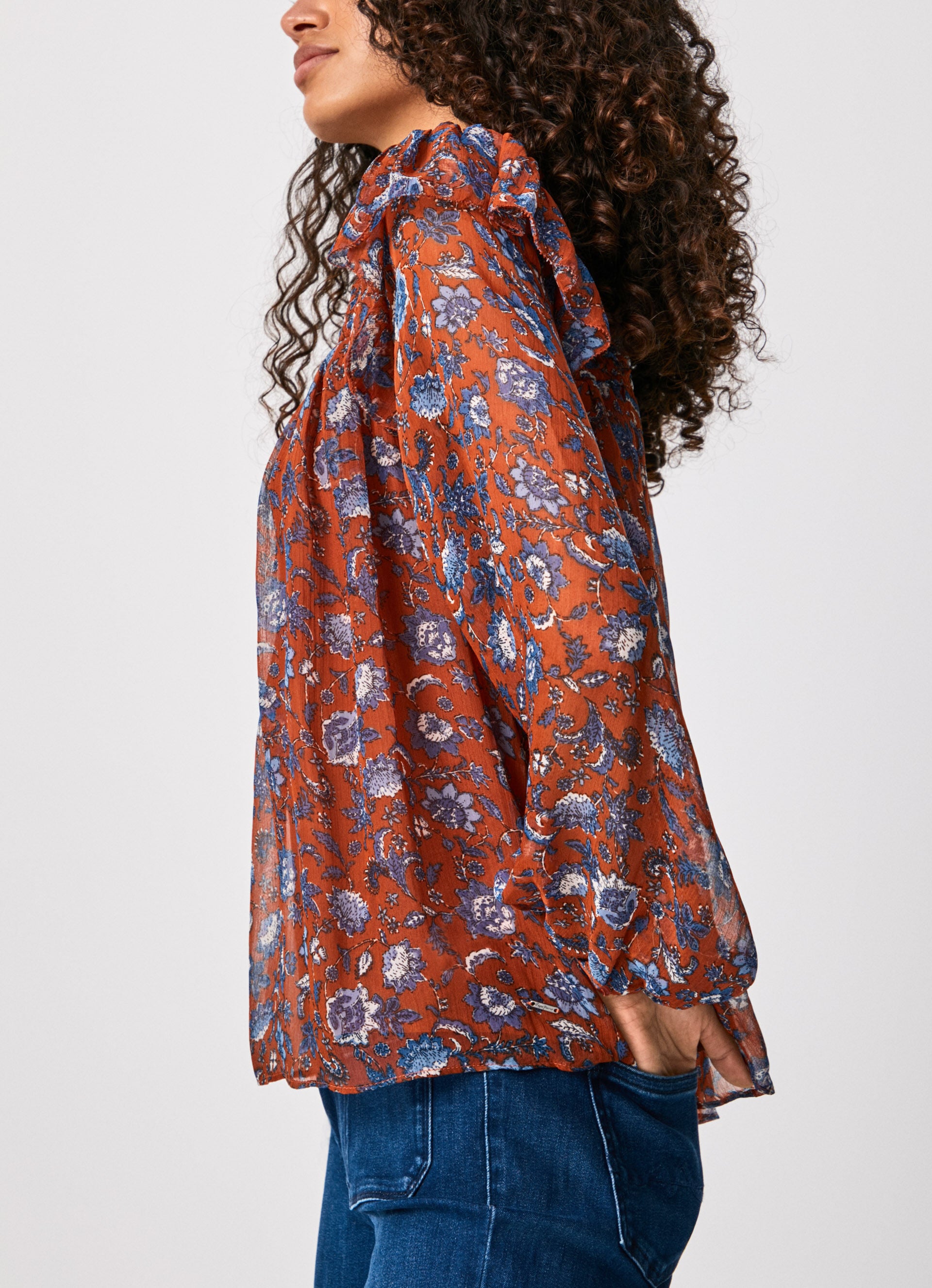 PepeJens Blusa Boho con Fiori Aitana PL304131 multi