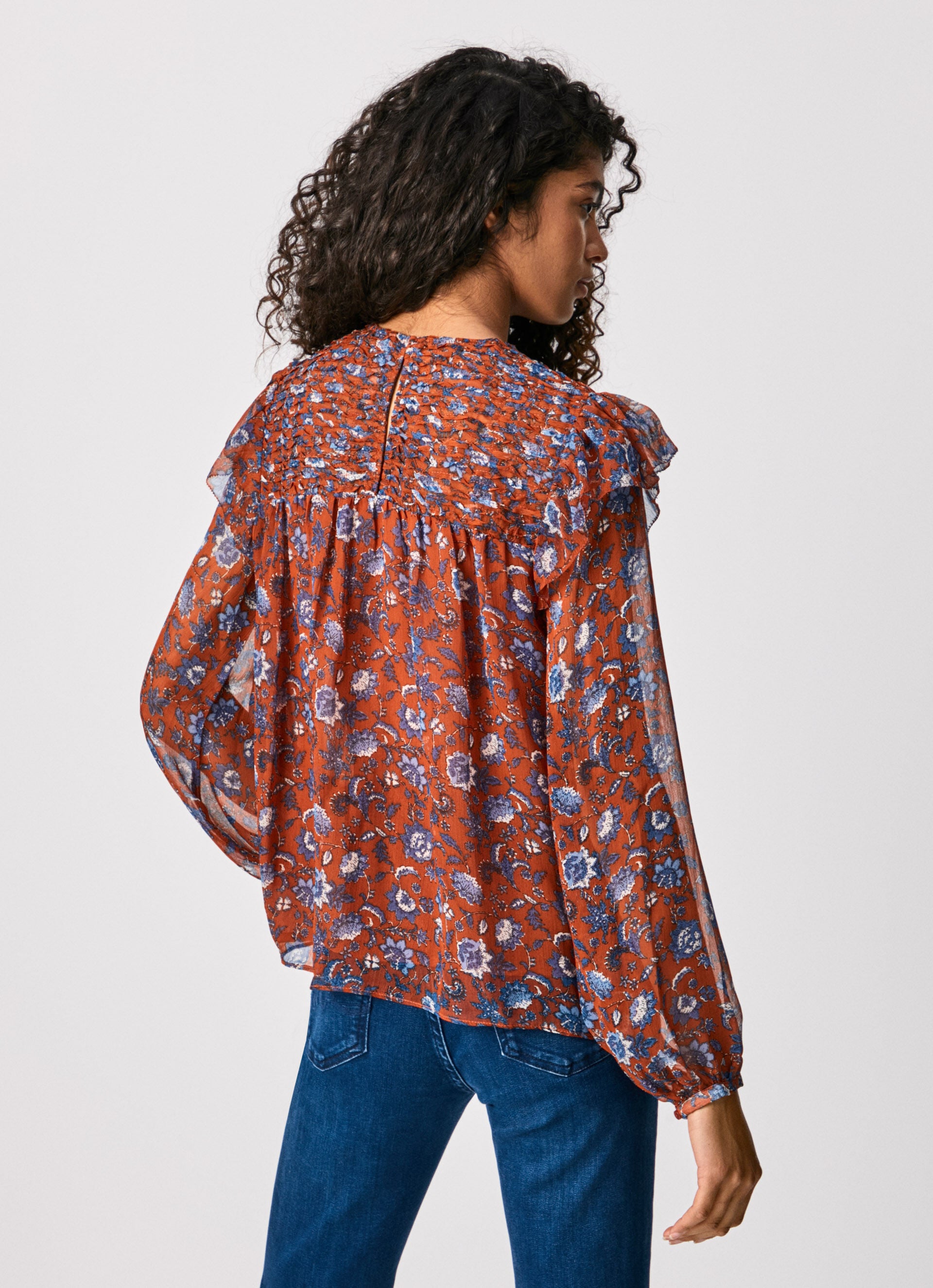 PepeJens Blusa Boho con Fiori Aitana PL304131 multi