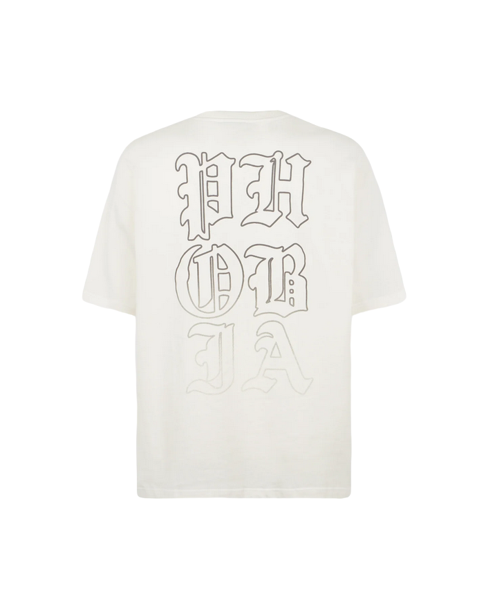 Phobia T-shirt unisex bianca con Morso del Demone PH00198 bocca grigia