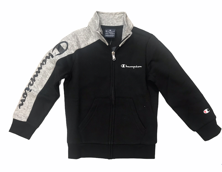 Champion Tuta sportiva da ragazzo con cerniera intera 305816 KK001 NBK nero grigio