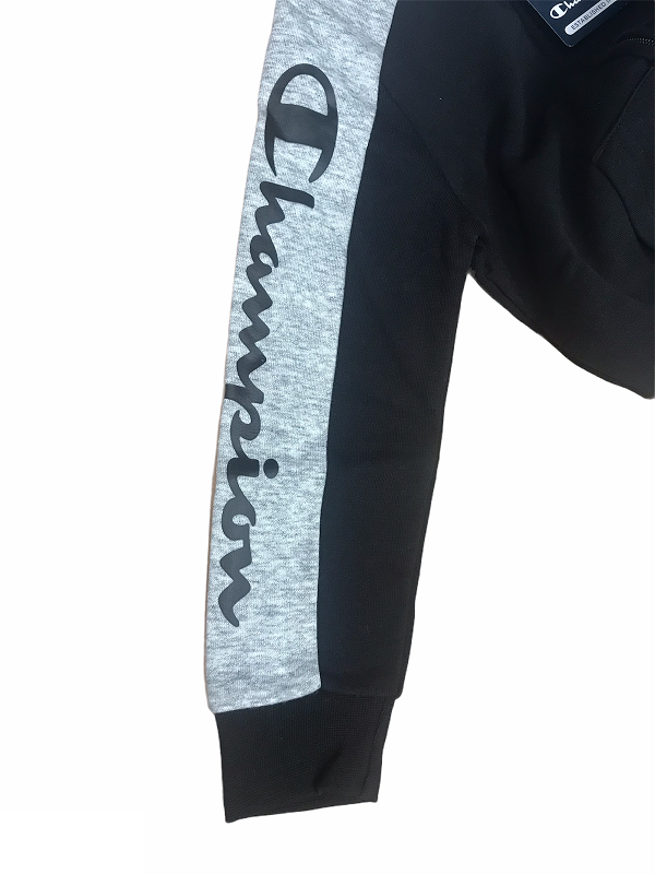 Champion Tuta sportiva da ragazzo con cerniera intera 305816 KK001 NBK nero grigio