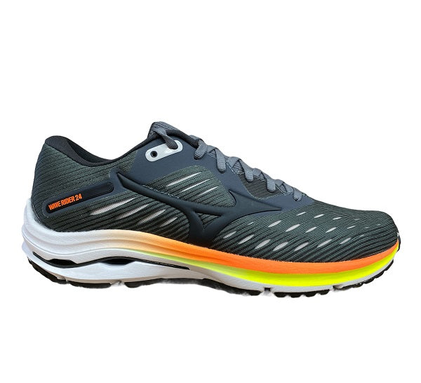 Mizuno scarpa da corsa da uomo Wave Rider 24 J1GC200316 grigio coccio arancione