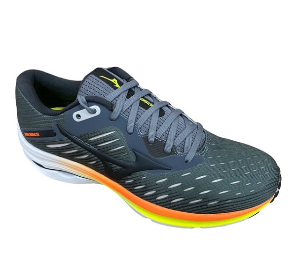 Mizuno scarpa da corsa da uomo Wave Rider 24 J1GC200316 grigio coccio arancione