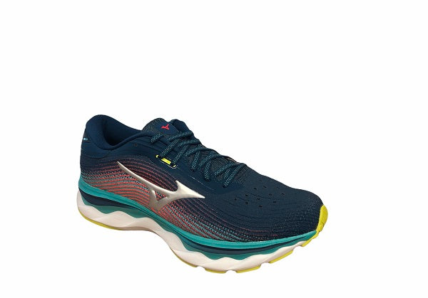 Mizuno scarpa da corsa da uomo Wave Sky 5 J1GC210207 blu-argento