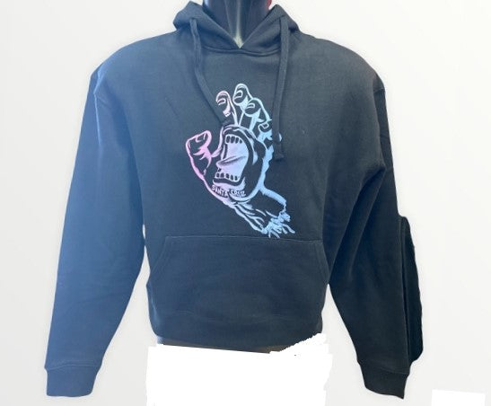 Santa Cruz Felpa con cappuccio Outline Fade Hand black