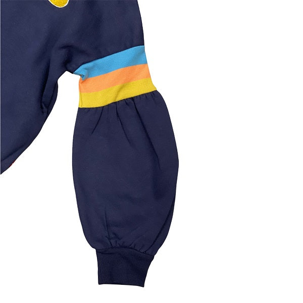 Levi's Felpa con cappuccio e Logo fantasia da bambina 4ED500-B4M blu