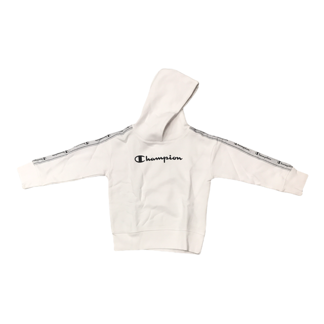 Champion Felpa da ragazza con cappuccio 404280 CHA WW001 WHT white