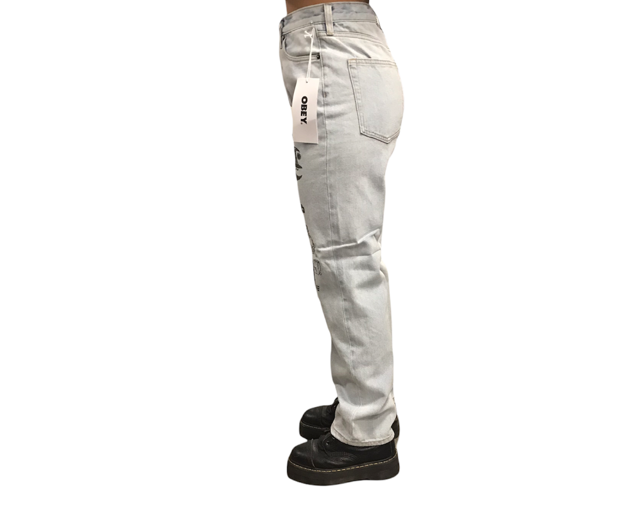 Obey Pantalone denim Sophie 242010045 vintege indaco chiaro