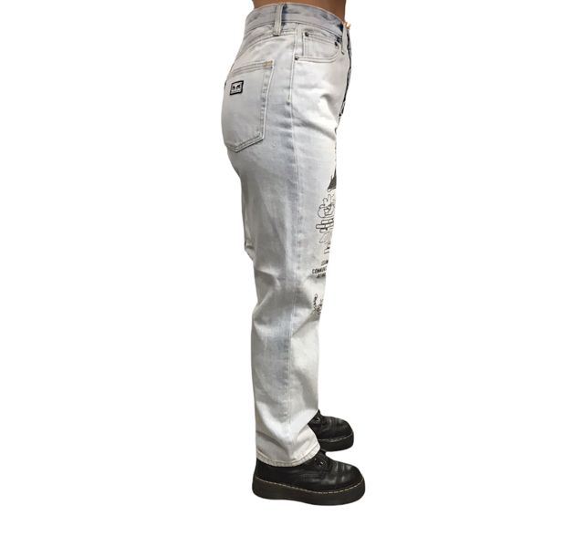 Obey Pantalone denim Sophie 242010045 vintege indaco chiaro