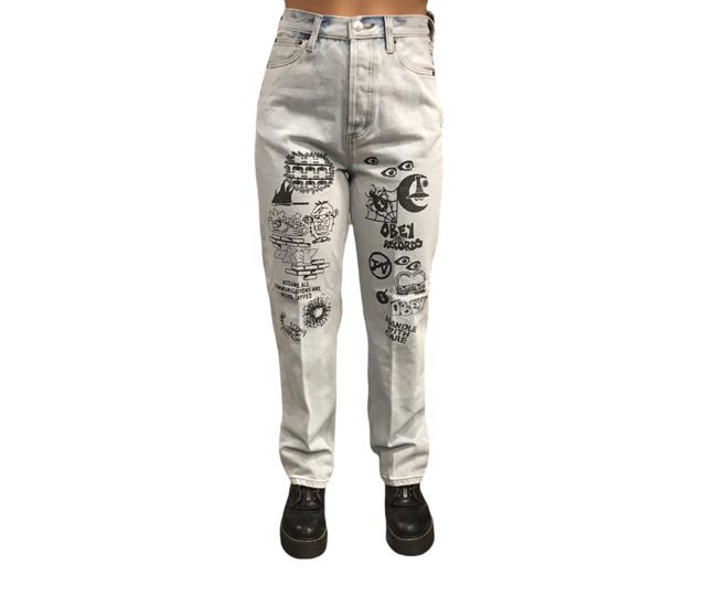 Obey Pantalone denim Sophie 242010045 vintege indaco chiaro