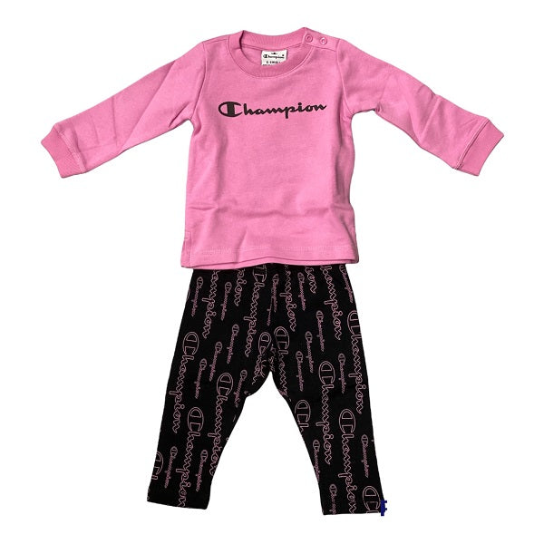 Champion Tuta da bambina Felpa e Pantalone 404235 CHA PS009 FUP rosa