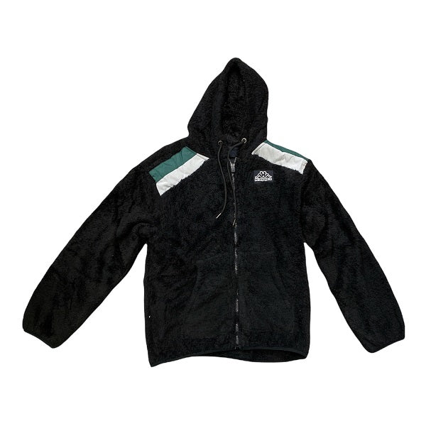 Kappa maglia in pile con cappuccio e cerniera intera Logo Clo 34111QW 005 nero