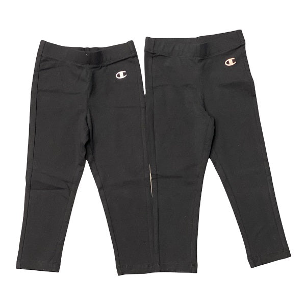 Champion pantalone sportivo da ragazza Leggings 404239 KK003 NBK confezione doppia nero
