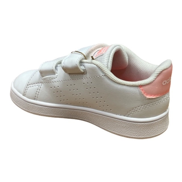 Adidas scarpa sneakers da bambina Advantage CF I GW0454 bianco-rosa