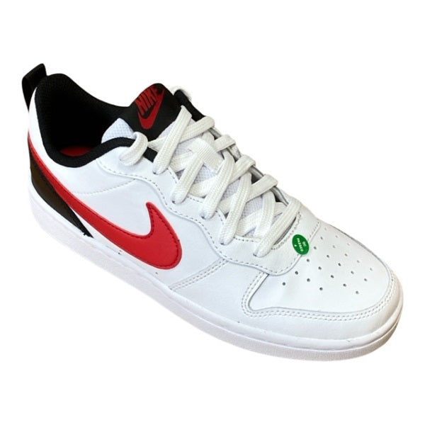 Nike scarpa sneakers da ragazzi Court Borough Low 2 BQ5448 110 bianco rosso nero