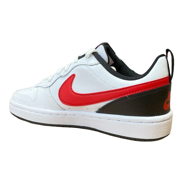 Nike scarpa sneakers da ragazzi Court Borough Low 2 BQ5448 110 bianco rosso nero