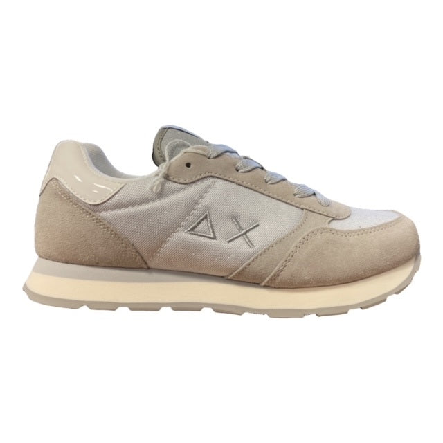 Sun68 scarpa sneakers da ragazza Ally Glitter Mesh Z32403 01 bianco