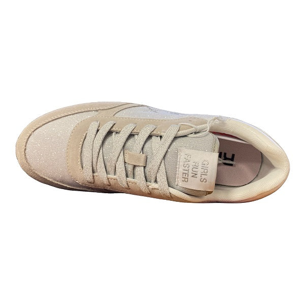 Sun68 scarpa sneakers da ragazza Ally Glitter Mesh Z32403 01 bianco