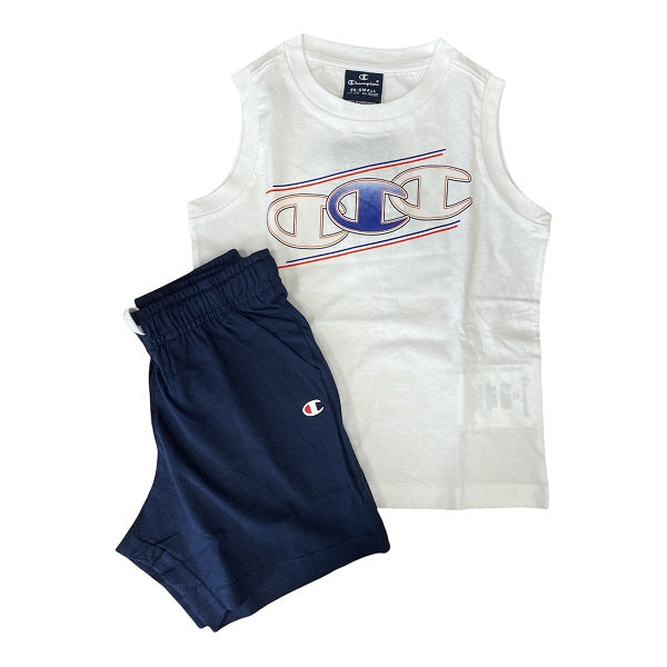 Champion Set junior 305988 WW001 WHT/BLU bianco-blu