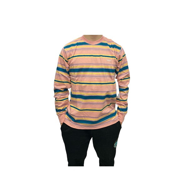 Obey T-shirt manica lunga Higland 131030115 pink multi