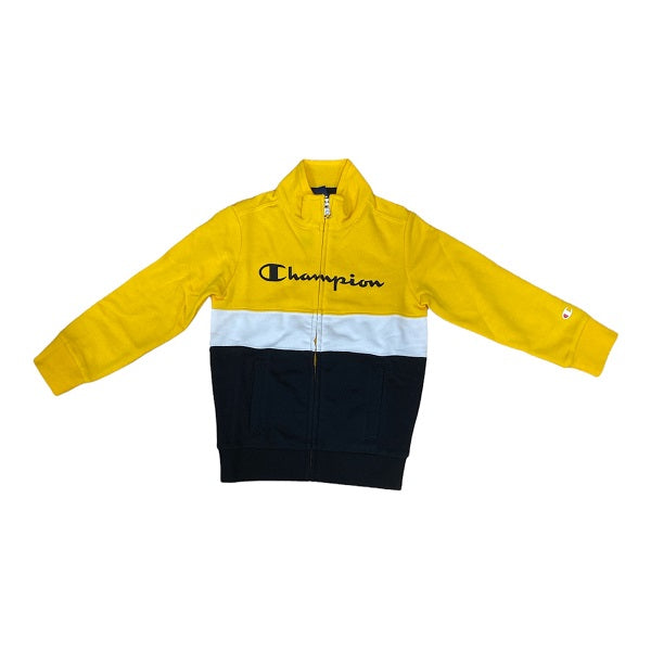 Champion Tuta sportiva garzata da ragazzo Full Zip 306036 YS011 LCO giallo bianco nero
