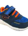Lotto scarpa da ginnastica da bambino Spacelite AMF 2 INF 217516 8XJ blu arancione