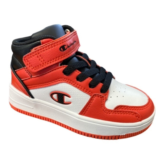 Champion scarpa sneakers da ragazzo Rebound 2.0 Mid S32262 WW006 WHT bianco-arancio-nero
