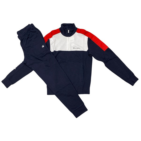 Champion Tuta sportiva con carniera intera da uomo 217415 BS501 NNY blu