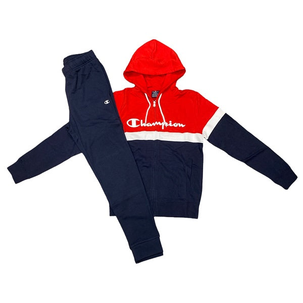Champion Tuta Hooded Ful Zip 217413 BS501 NNY red-navy