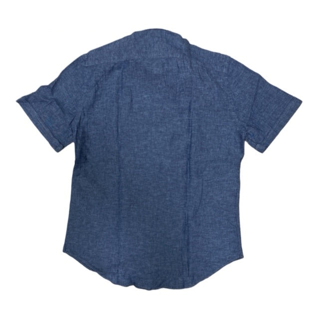 Bomboogie Camicia Manica Corta in Lino e Cotone SM6400TLITP 26 indigo blue