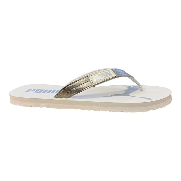 Puma Infradito da donna Cozy Flip Stardust 384115 02 bianco nuvola argento
