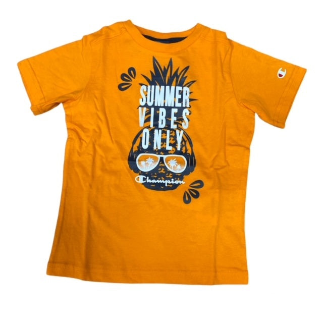 Champion Completino da ragazzo T-shirt manica corta e Pantaloncino 306050 OS017 SPO arancio blu