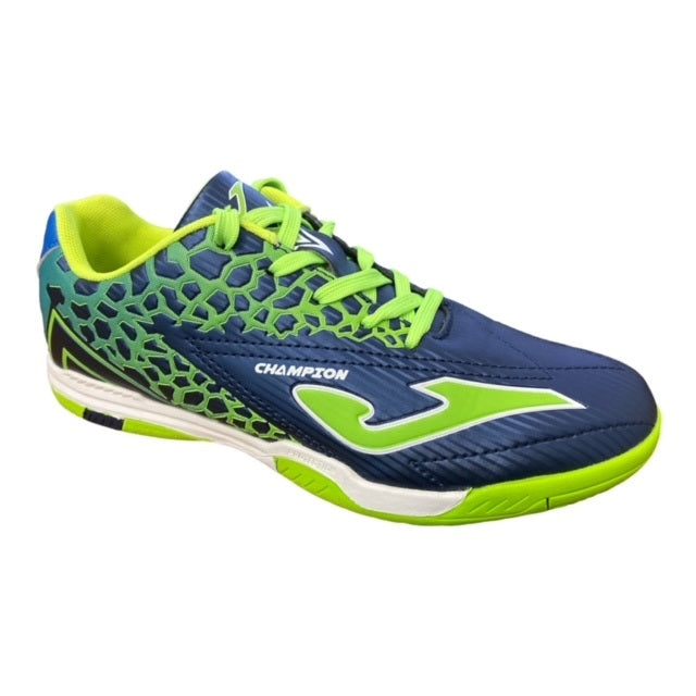 Joma scarpa da calcetto indoor da bambino Champion 504 CHAJW.504.PS blu-verde