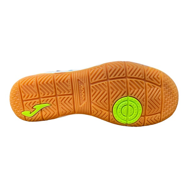 Joma scarpa da calcetto indoor da bambino con velcro Top Flex 704 blu bianco