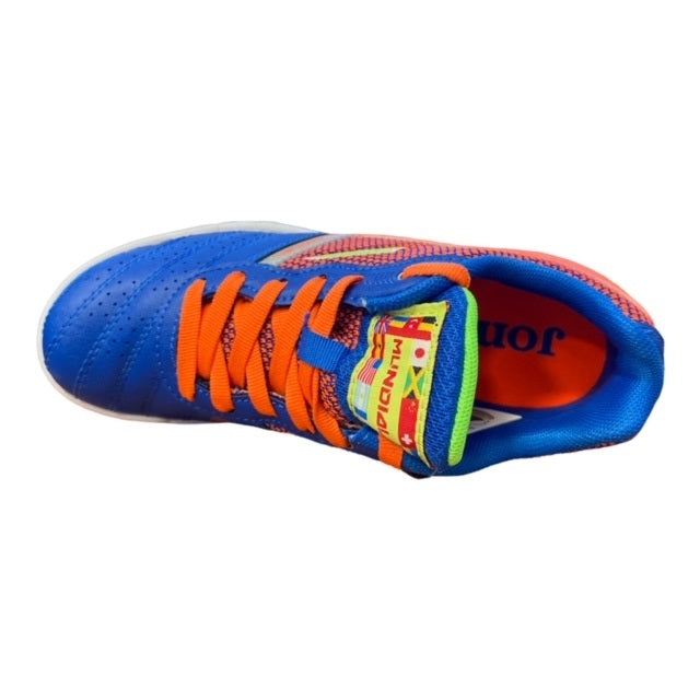 Joma scarpa da calcetto indoor da junior Mundial 604 MUNJW.604.IN blue-orange
