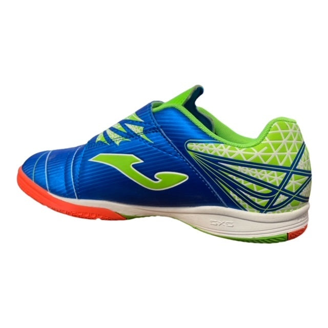 Joma scarpa da calcetto indoor da ragazzi Champion 605 CHAJW.605.IN azzurro-verde