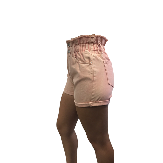 Smithy's Bermuda Denim con elastico in vita da Donna WBD641 rosa